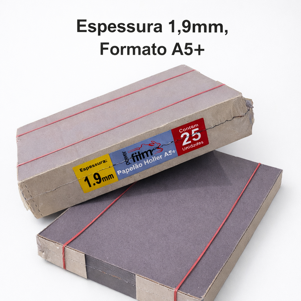 Papelao Holler - Kit 100 Cartão Capa Agenda A5+ 1,9mm Encardenação