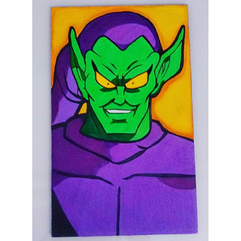 Placa Decorativa Duende Verde (Série animada Spiderman 1994)Colecionável- Pintura à Mão em mdf 32cm