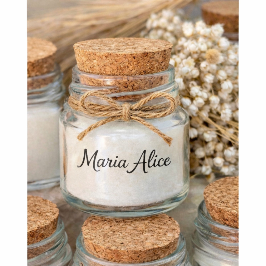 Kit Com 25 Mini Vela Vegana Aromática Personalizada, Casamento Maternidade, Aniversário,Batizado