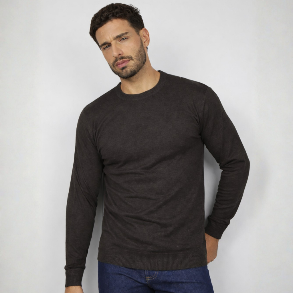Blusa Masculina Térmica Manga Longa Gola O Premium Dry Fit de Poliéster Lisa Academia Corrida Casual