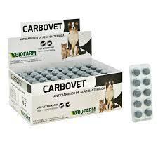 Carbovet Blister 10 Comprimidos Biofarm - Trata Diarreia, Antitoxico e Protege Intestino