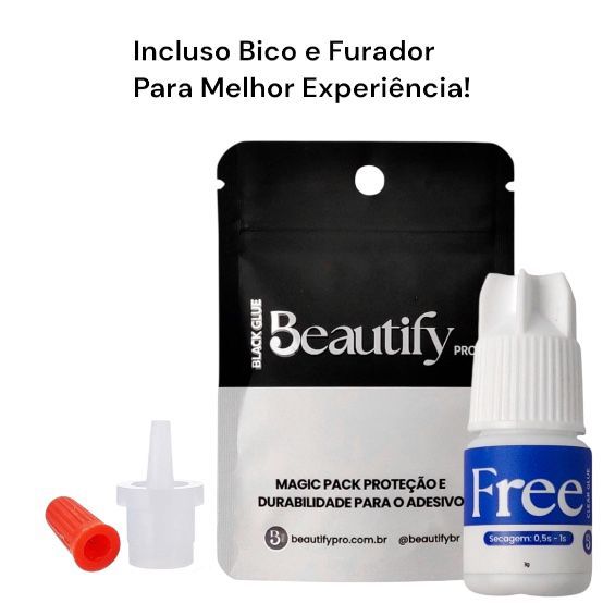 Cola Adesivo Beautify Pro 3g Free Clear Extensão De Cílios - Revenda Autorizada
