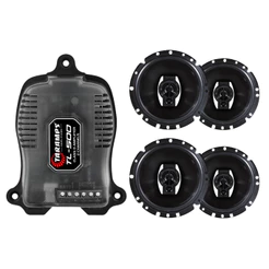 Kit 4 Alto Falantes Bomber Bbx Multivias 6 Pol 4 Ohms + Módulo Taramps Tl500
