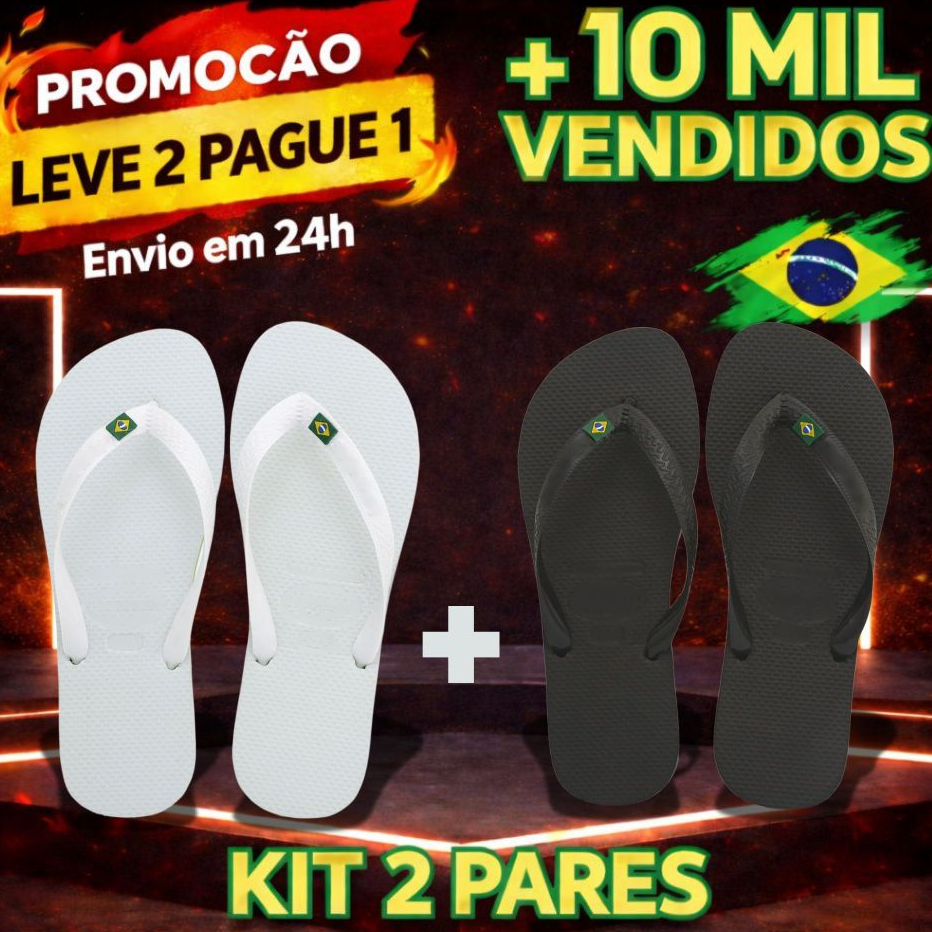 Chinelos Masculino e Feminino Bandeirinha Do Brasil Borracha ORIGINAL Anti-Derrapante em Oferta na Shopee