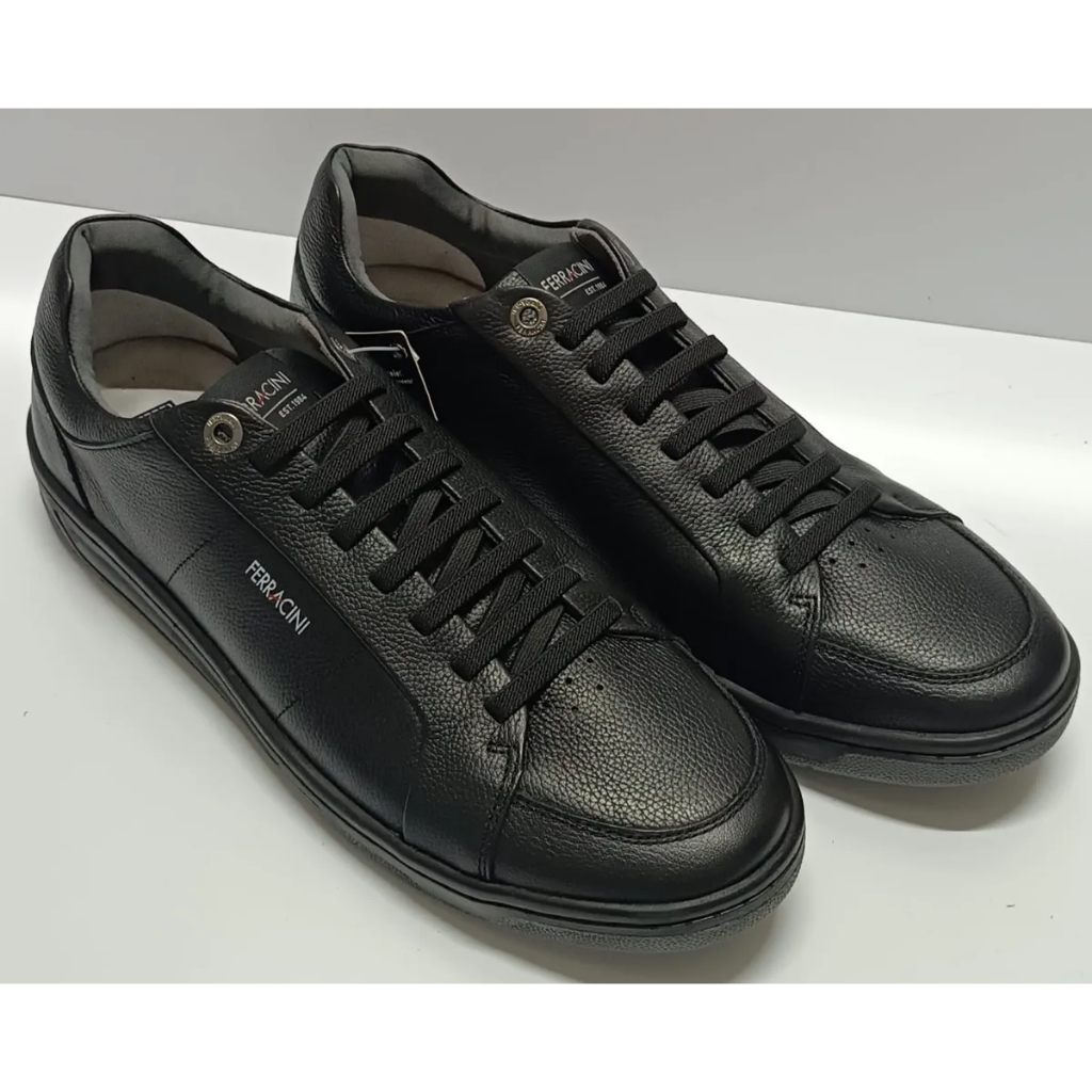 Sapatenis Ferracini Masculino Adulto Vox 8050-617B Preto Original Couro Conforto
