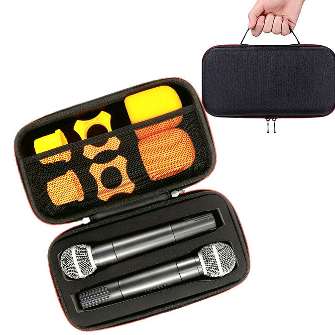 Capa Bag Case Bolsa Estojo Protetor Duplo Organizador Para Microfone profissional