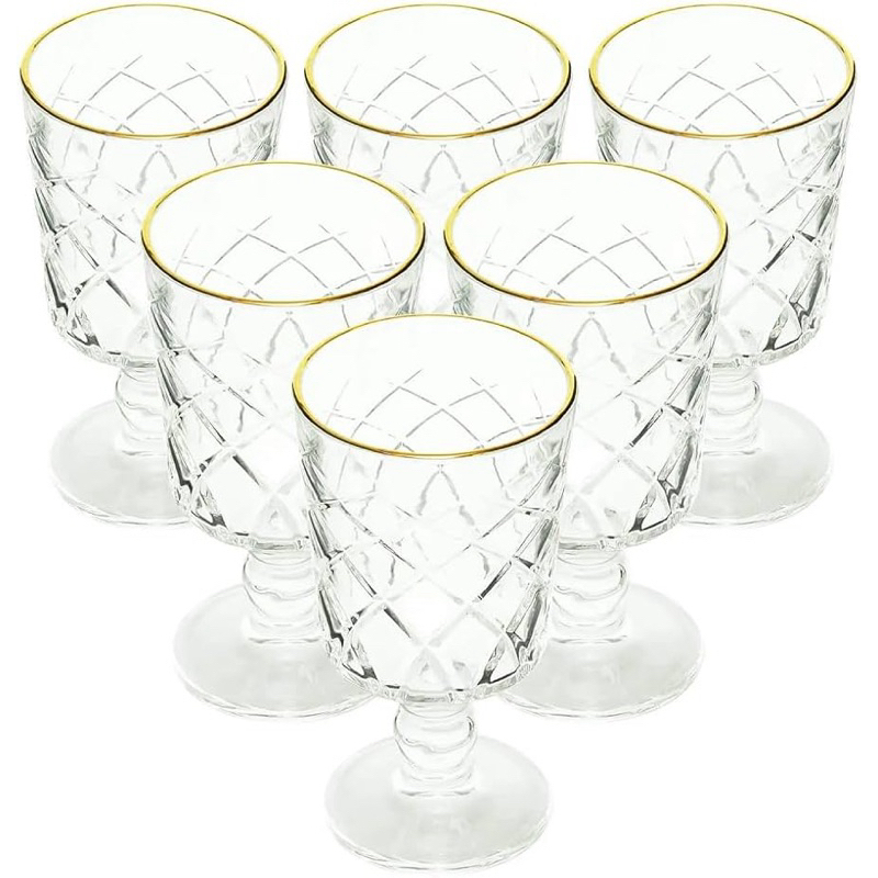 Jogo Taças Vidro 260ml Wincy Para Vinho Champagne 6 Peças Transparente