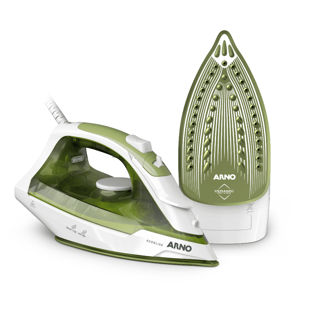 Ferro a Vapor Arno Ecogliss FEC2 Base Cerâmica Modo ECO Vapor Contínuo Antigotejamento 127V