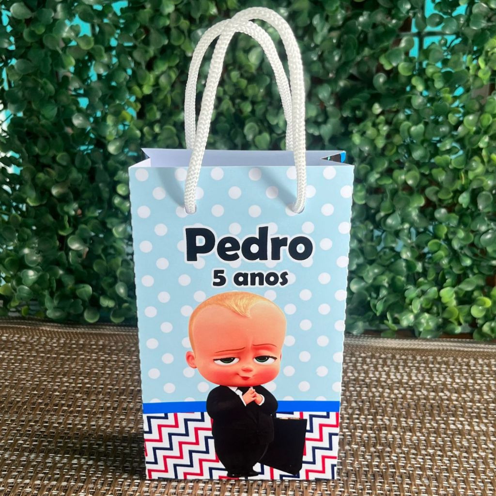 Sacolinha surpresa personalizada O Poderoso Chefinho lembrancinha de aniversario mimos de festa decoração de mesa O Pod