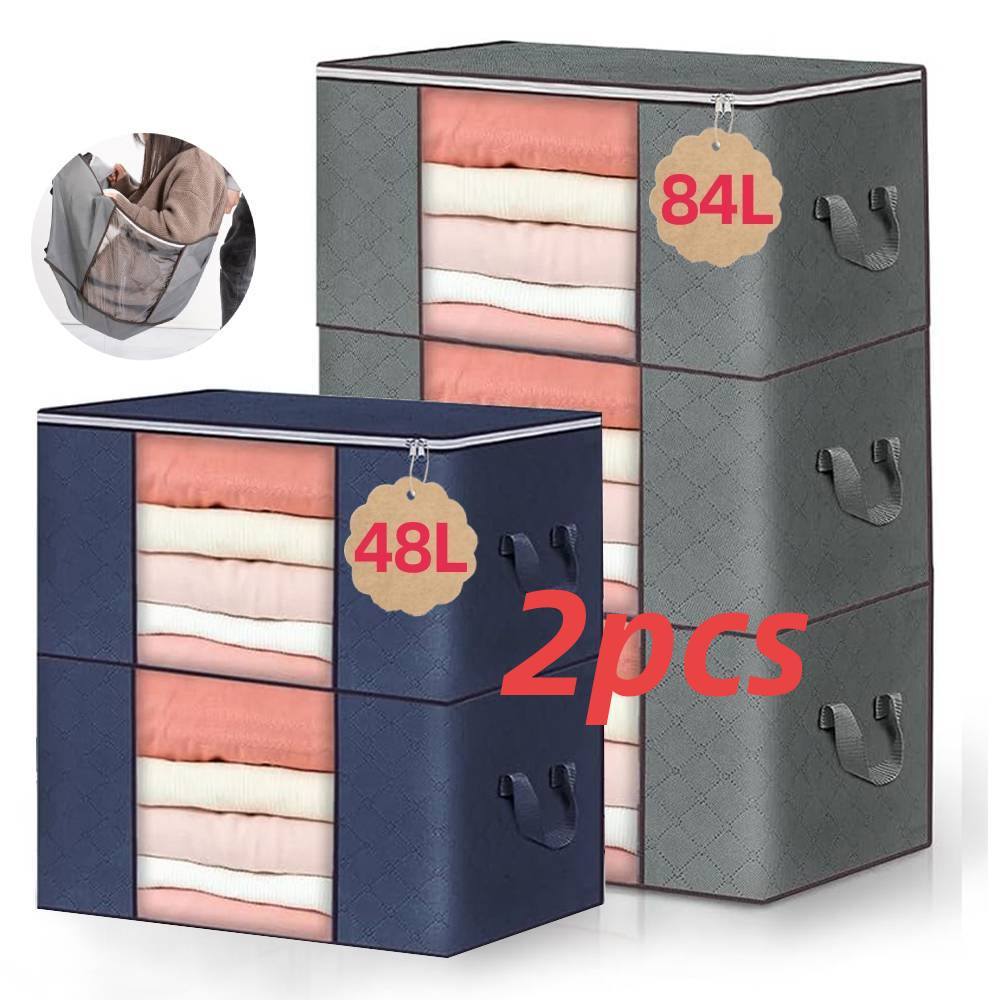 Caixa Saco Organizador Cobertor Casaco Guarda Roupa Ecológico Anti-Poeira Umidade Insetos Multiuso Grande em Oferta na Shopee