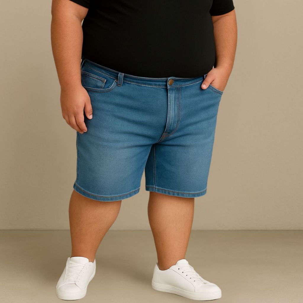 Bermuda Jeans Evolution Masculina Plus Size Grande 48-58
