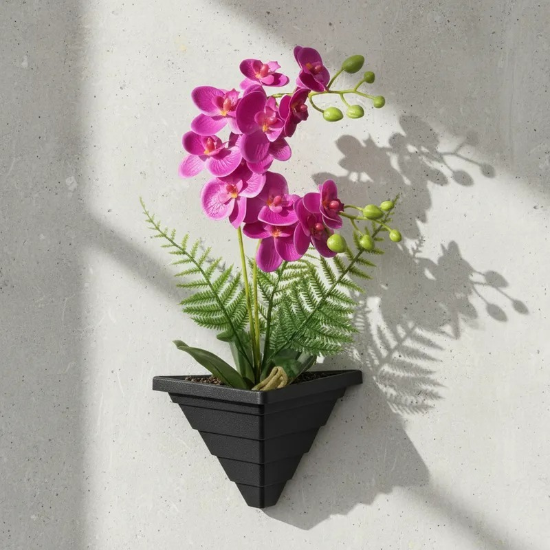 Arranjo De Orquídea Em Vaso Triângulo De Parede em Oferta na Shopee