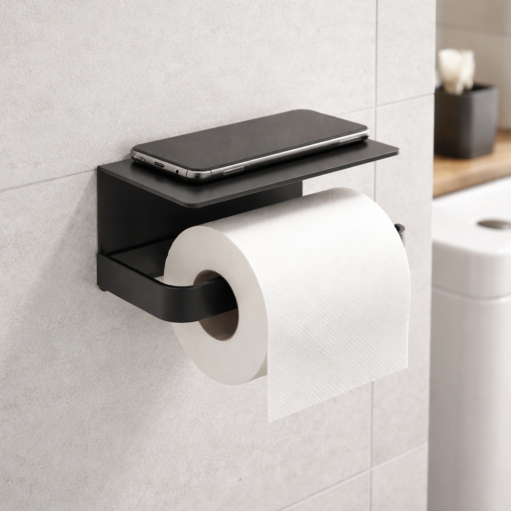 Suporte Papel Higiênico Porta Celular lenço Umedecido Banheiro Lavabo Porta Papel Higiênico Metal em Oferta na Shopee