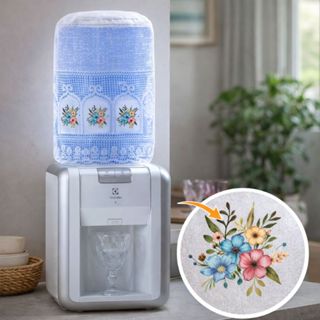 Capa de Galão Renda Estampada Moderna e PREÇO BAIXO- Renda 100% poliéster, durável e fácil de limpar em Oferta na Shopee