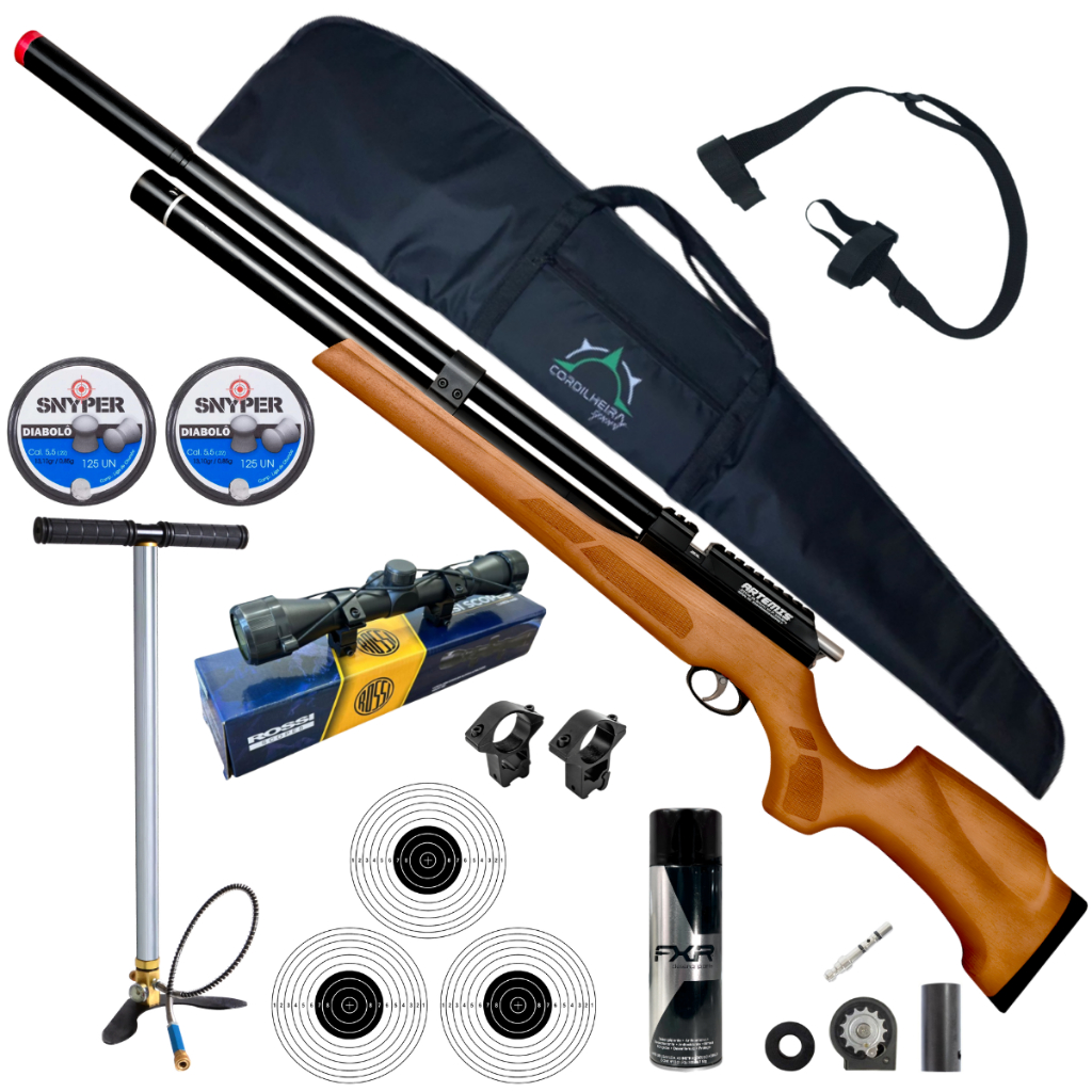 Carabina de Pressão FXR Artemis M25W THUNDER CLASSIC 5,5mm + Escolha seu KIT: