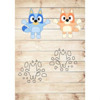 cortador bluey e bingo 7cm em Oferta na Shopee