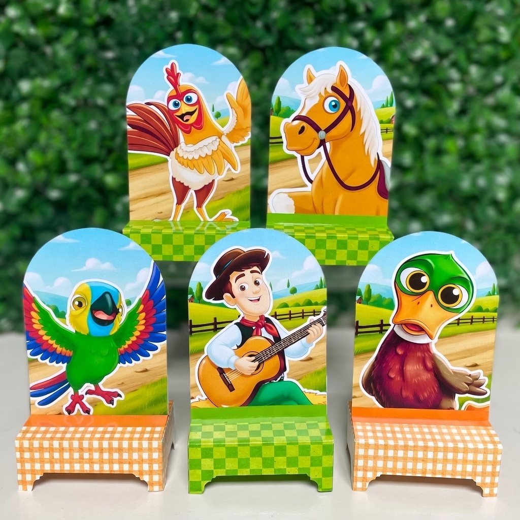 20 UNIDADES - Porta Bis duplo Fazendinha Do Zenon - Pegue e Monte - Lembrancinhas, Caixinhas Festa infantil VARIOS TEMAS