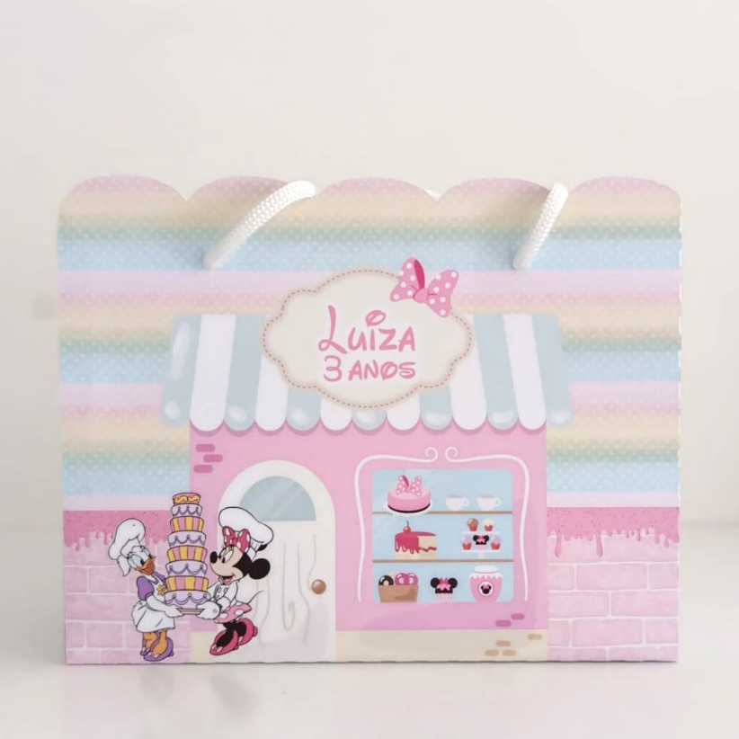Sacolinhas Personalizadas tema Confeitaria da Minnie e Margarida - Lembrancinhas  - Aniversário