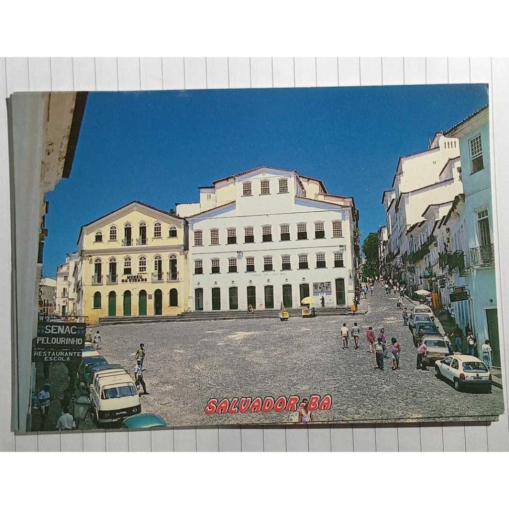 Cartão Postal Salvador BA Pelourinho Largo do Pelourinho Centro Histórico Fundação Casa de Jorge Amado Brasil Turístico