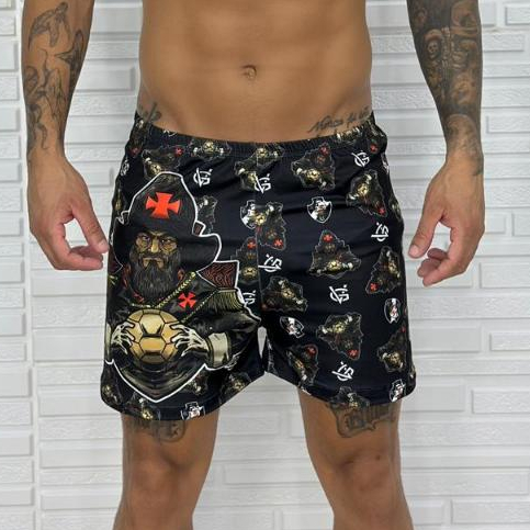 Samba Canção Pijama Time Vasco Gigante da Colina Short Bermuda Para Dormir Conforto Moda Masculina