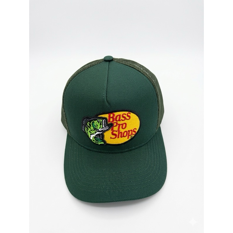 Boné Unissex Bass Pro Shops de Pesca Pescador Casual Adulto (Verde)