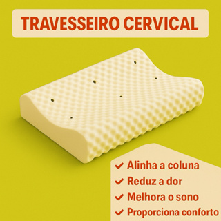 Travesseiro CERVICAL ergonômico em Oferta na Shopee