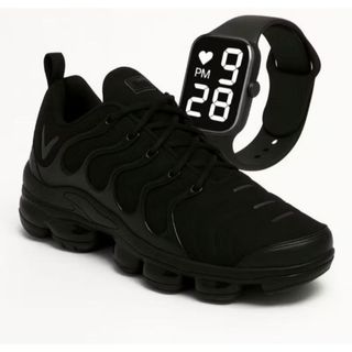 Tênis Masculino Casual Urbano Estiloso Confortável Super Top Leve Macio Promocao Na Moda Lançamento + Relogio Led