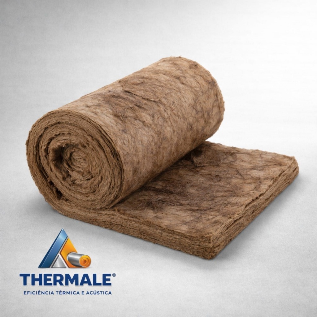 Manta Lã De Rocha 120X60X25mm Isolamento Acústico E Térmico 32 Kg.