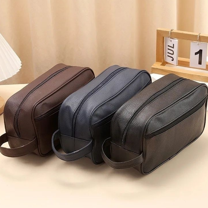 Necessaire De Viagem Unissex Em PU Impermeável Com Grande Capacidade em Oferta na Shopee