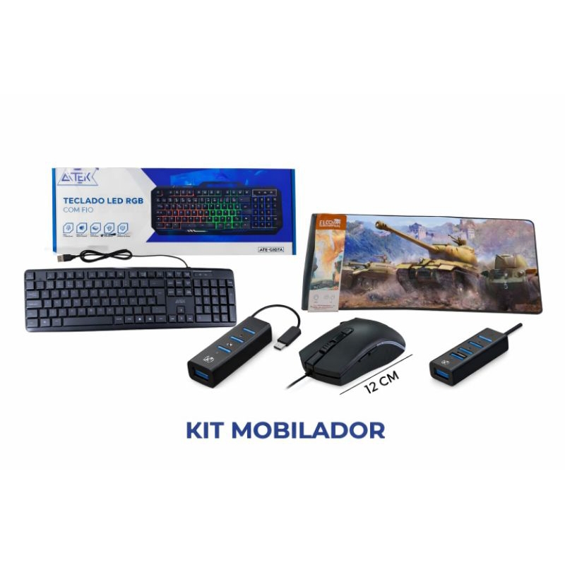 Kit Gamer Completo Mobilador Barato Teclado Mouse Promoção - Miniatura 5