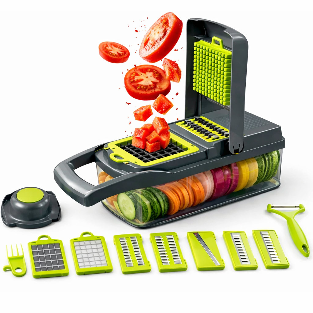 Cortador Fatiador De Legumes 16 Em 1 Ralador Picador Inox Profissional Multifuncional Para Vegetais/Frutas/Legumes