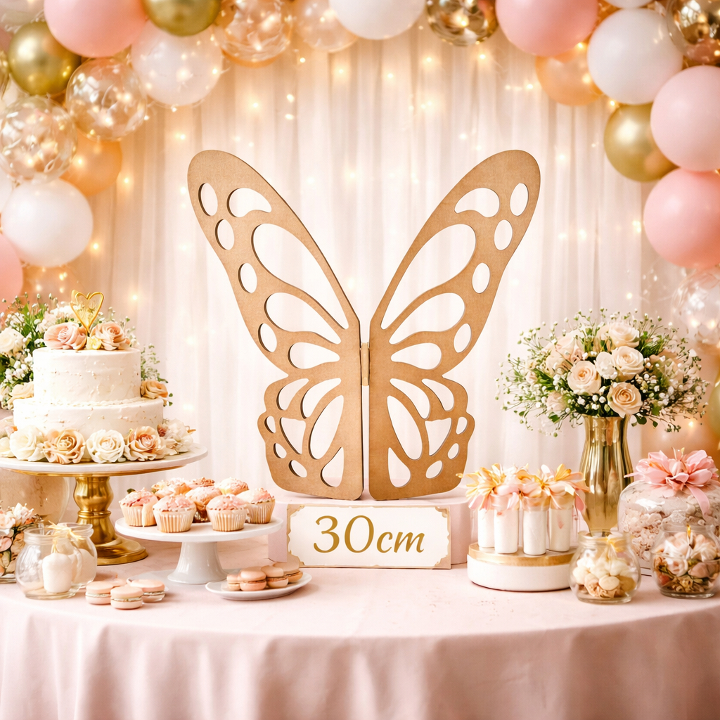 Painel Borboleta Decoração Mesa Festa 30cm Dobrável em Mdf