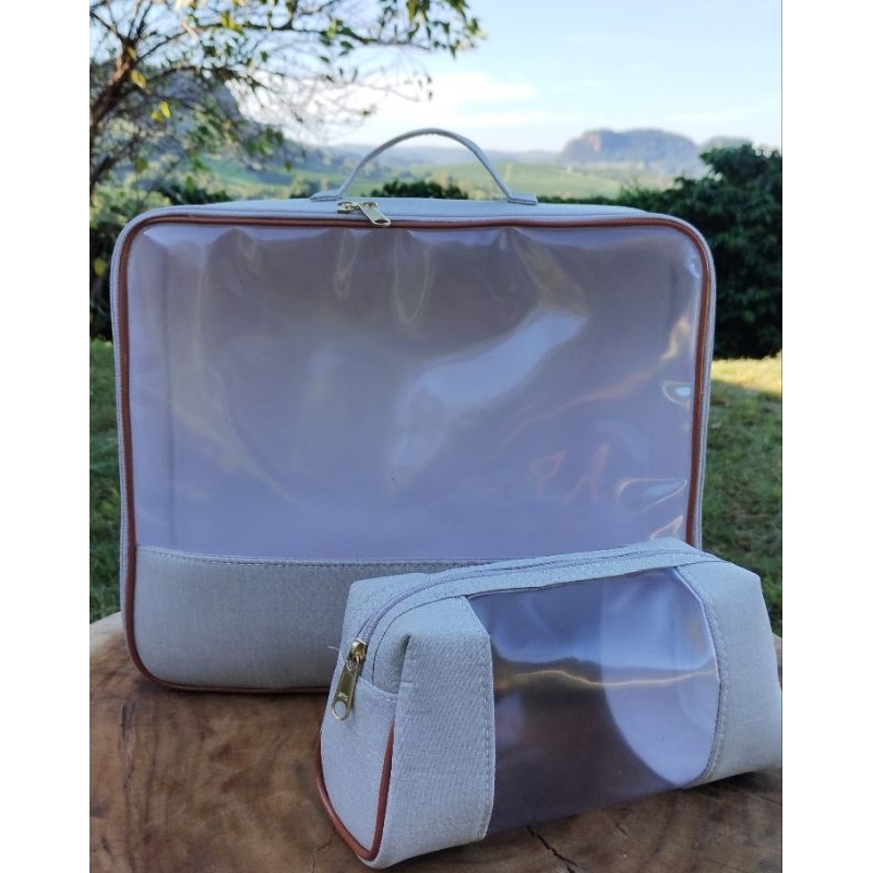 Maleta Organizadora G Com Visor Transparente. Organizador de Viagem. Organizador de Mala