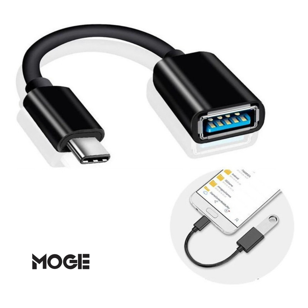 Adaptador OTG Tipo-C com PD 60W | USB-C + USB | Carregamento Rápido