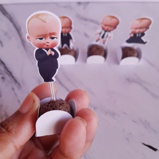Toper docinho O Poderoso chefinho personalizado no tema/ lembrancinha de festa/ aniversario