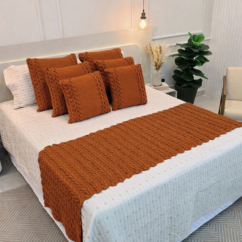 Peseira Manta Tricot Sofá Cama Casal Queen King Aconchego Home Decor - SOMENTE A PESEIRA em Oferta na Shopee