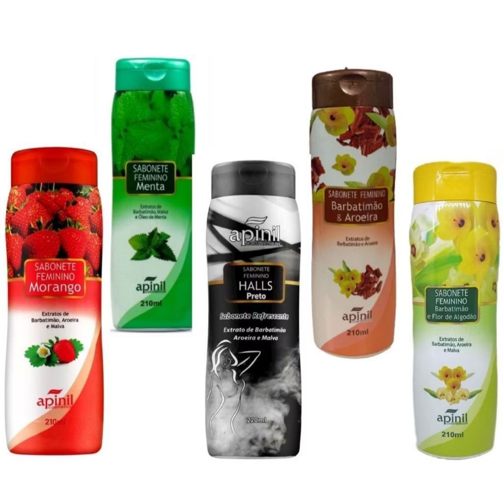 Kit com 3 Sabonetes Líquido Íntimo Aromático Apinil Sortidos — imagem 2 de 2