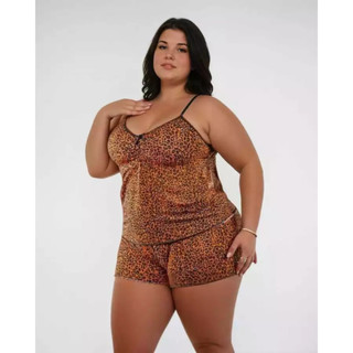 Kit com 5  Baby Doll Plus Size ESTAMPADO - Conjunto Feminino Pijama  Fresquinho