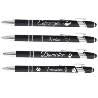 Kit 10 Canetas Touch Metal Personalizadas A Laser Sua Marca Assinatura Nome em Oferta na Shopee