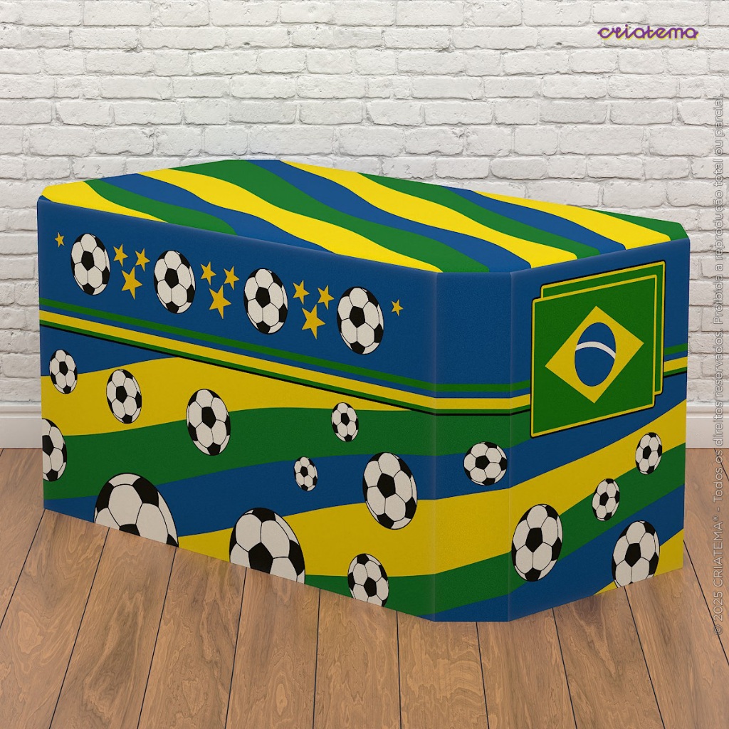 Capa De Mesa Decorativa Copa Futebol Decoração Brasil Sublimado C/Elástico