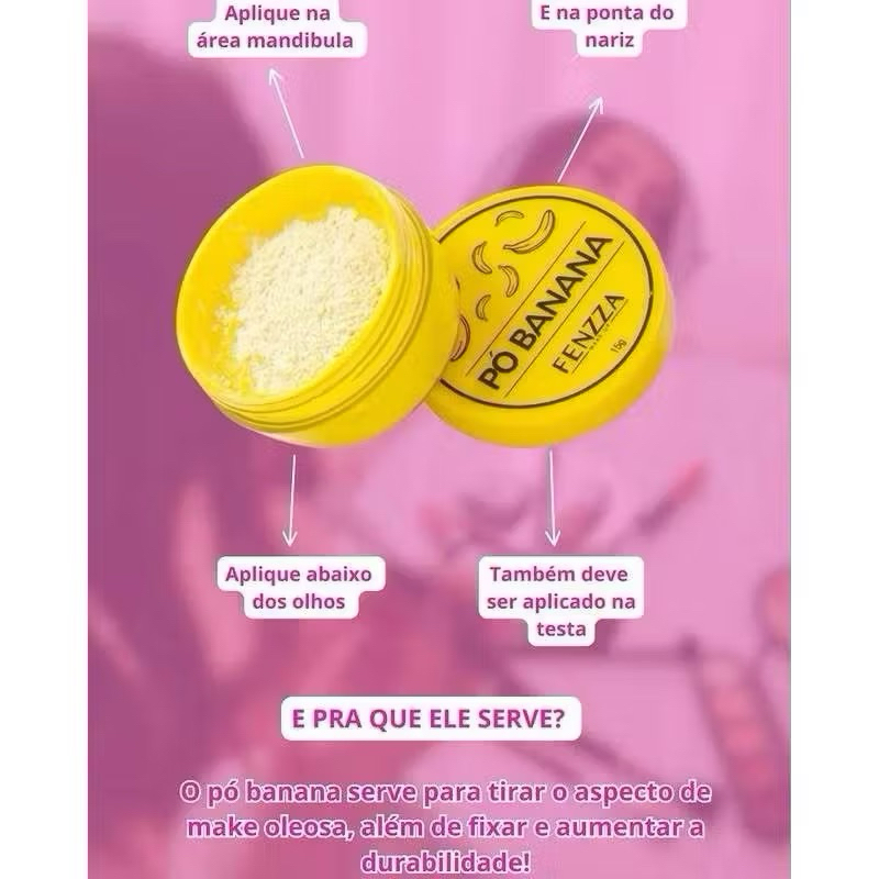 Pó Facial Banana Fenzza FZ34014 - 15g - Acabamento Professional