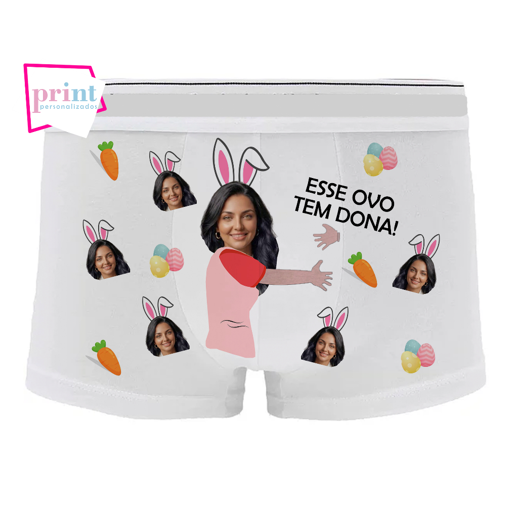 Cueca Personalizada com Foto - Dia dos Namorados - Tem dona