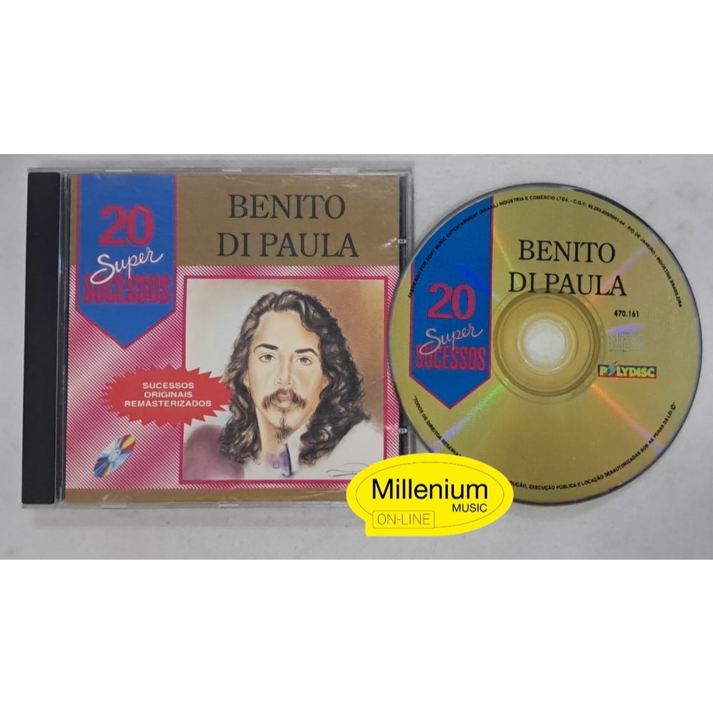 CD Benito Di Paula  20 Super Sucessos 1996 Original Gravadora Colecionador Ótimo Estado
