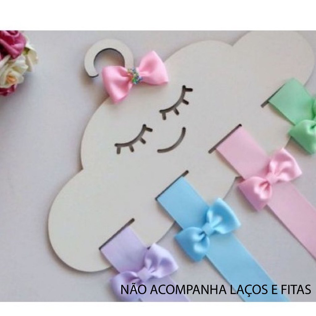 Cabide Branco Nuvem Porta Laços / Lacinhos Promoção em Oferta na Shopee