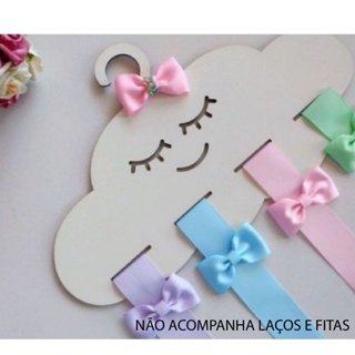 Cabide Branco Nuvem Porta Laços / Lacinhos Promoção em Oferta na Shopee