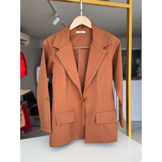 blazer,marrom,secretaria,blazer feminino,confortavél