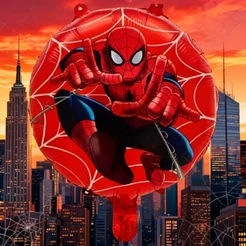 Kit 10 Balões Homem-Aranha Metalizados 45cm – Decoração Temática