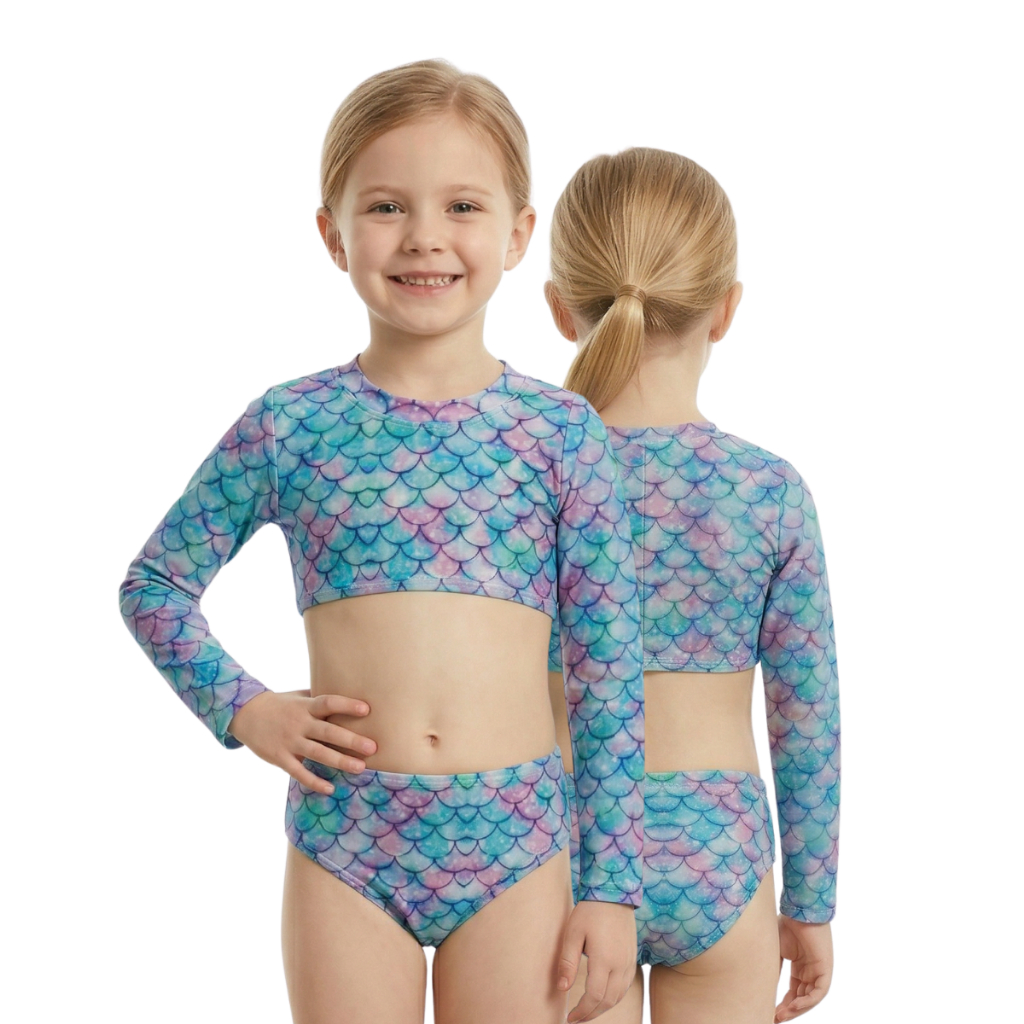 Biquíni cropped praia/piscina - infantil/juvenil meninas de 2 a 16 anos