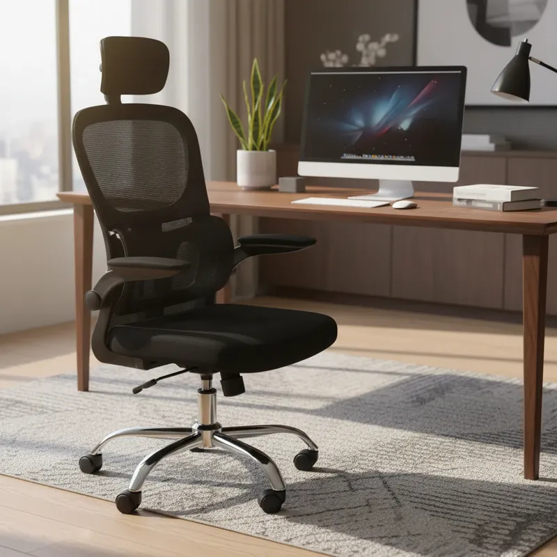 Cadeira de Escritório Mesh Confortável Ergonômica Malha Respirável Home Office Oferta Entrega Rápida