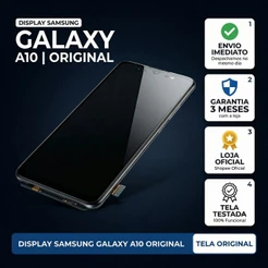 TELA DISPLAY FRONTAL SAMSUNG A10 INCEL SEM ARO